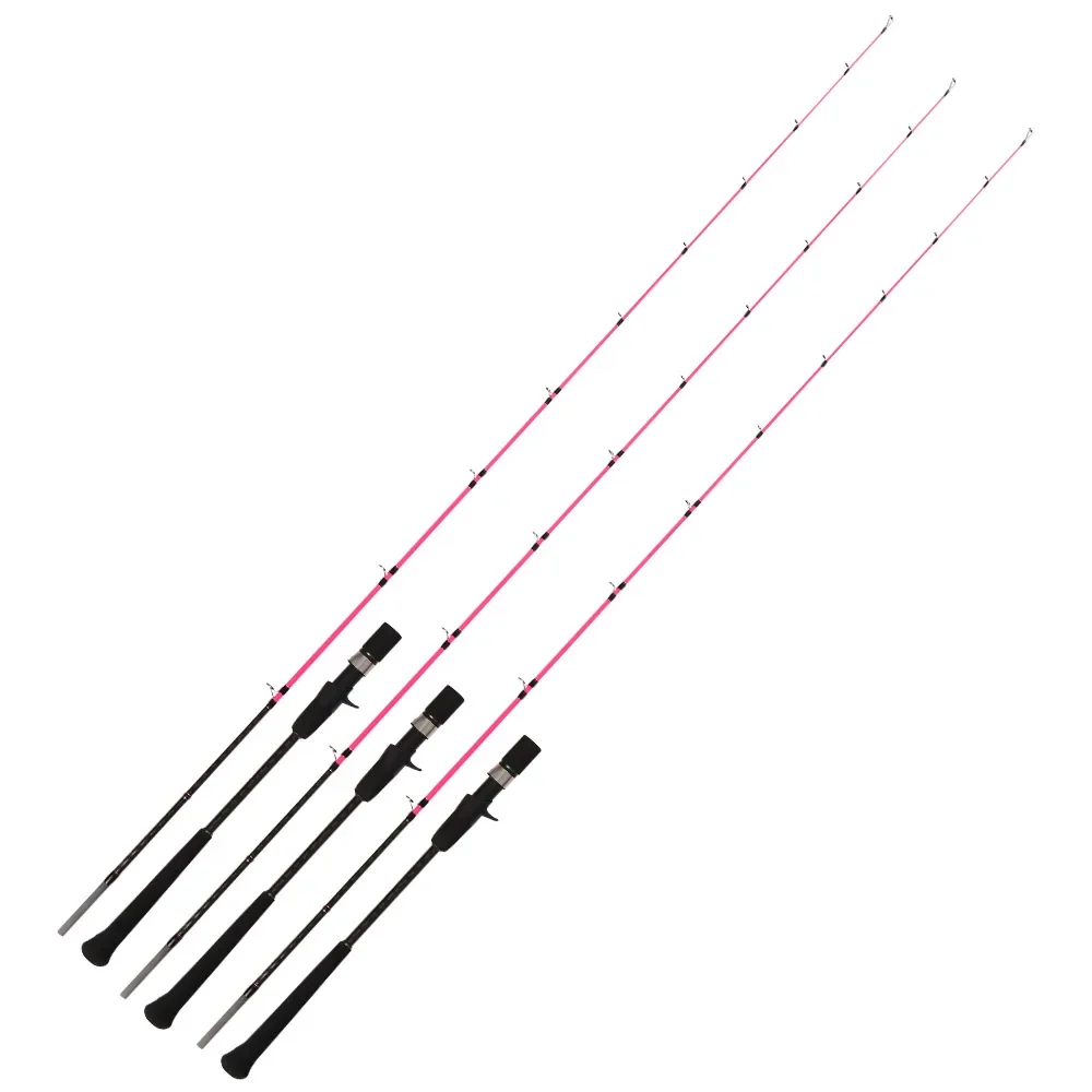 Jetshark 1.98m Carbon Jigging Sea Fishing Rod Pink/Black Rod Power Boat Casting Jig Fishing Rod