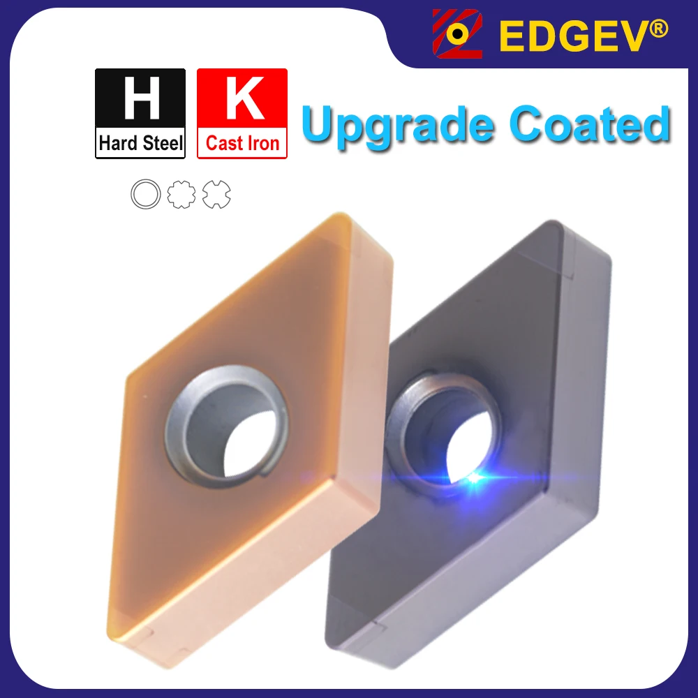

EDGEV Upgrade Coated CBN Inserts,DNMG DNGA 110404 150404 150604 150608 Cbn Insert,PCBN Tip Plate for Cast iron Hard steel Tools