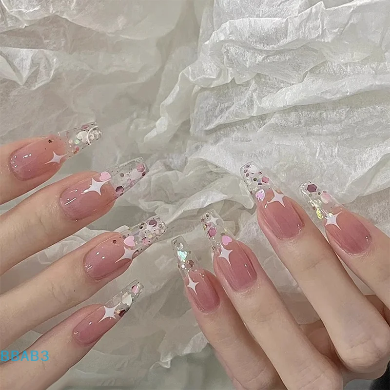 กลิตเตอร์เลื่อมผสม 12 ช่อง รูปดาวและหัวใจ สีสันสดใส สำหรับตกแต่งเล็บแบบวิบวับ  ผงเลื่อมสำหรับทำเล็บ