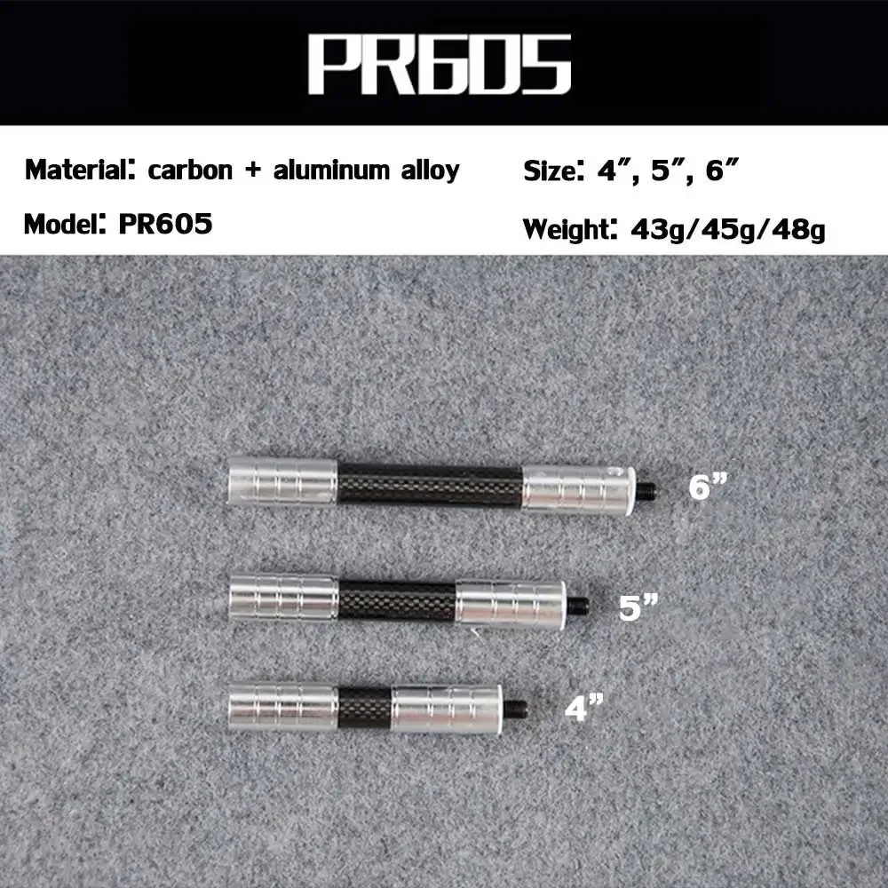 PR601 Recurve Compound Bow Stabilizer System High Strength Pure Carbon Fiber Reduce Vibration for Hunting Shooting Sport