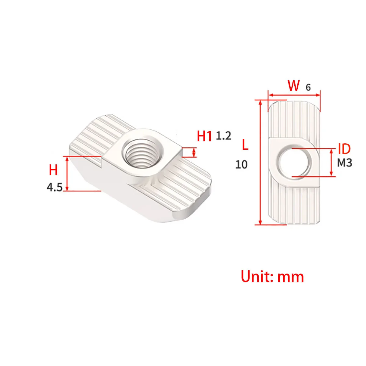 

Sliding Slot T-shaped Nut Hammer in Compression Fastening Connector M3 M4 M5 M6 M8 M10