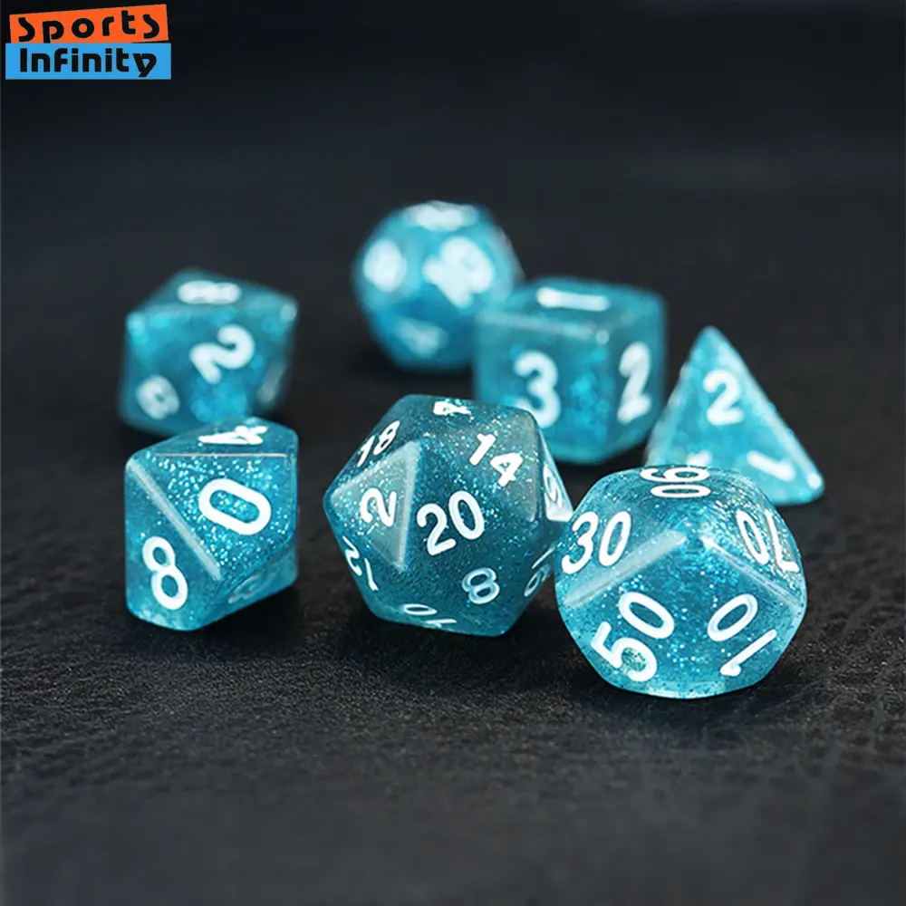 

7 шт./комплект, многогранные игральные кости для игры в Настольный футбол