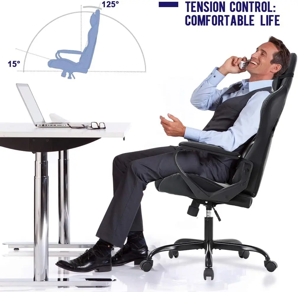 PU Office Computer Desk Swivel Rolling Chair, ergonômico e projetado, cadeira operacional