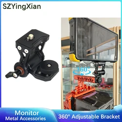 360 ° Rotatable and Adjustable Monitor Mounting Bracket, Dual Angle Tilt Rotating Bracket, 1/4