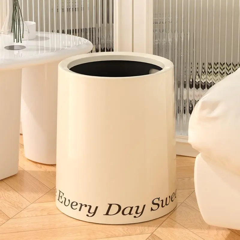 New Fashion Trash Can Double-layer Shaking Cover Nice Appearance Kitchen Bathroom Toilet Waste Paper Garbage Bin Home Cleaning