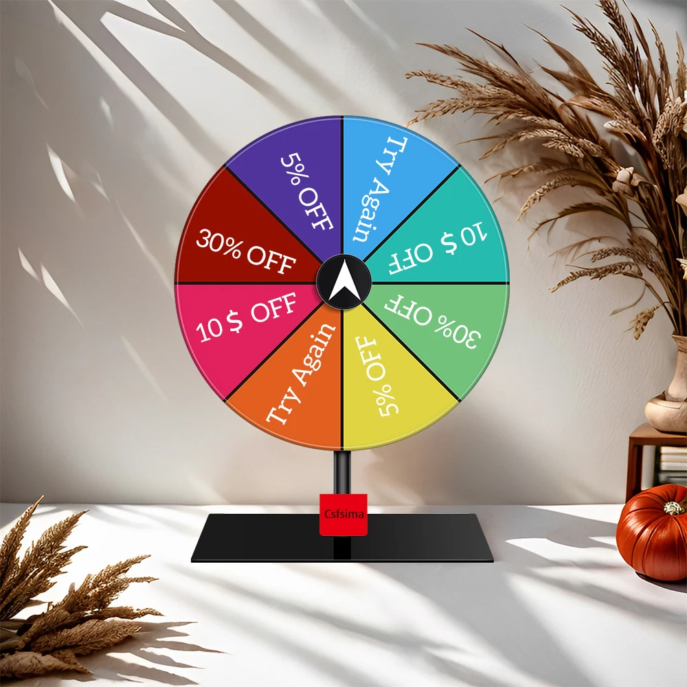 Wheel Prize Spinnings Turn Plate Wall Carnival Raffle The Draw Tabletop Winner Fun Turntable Game Fortune Party