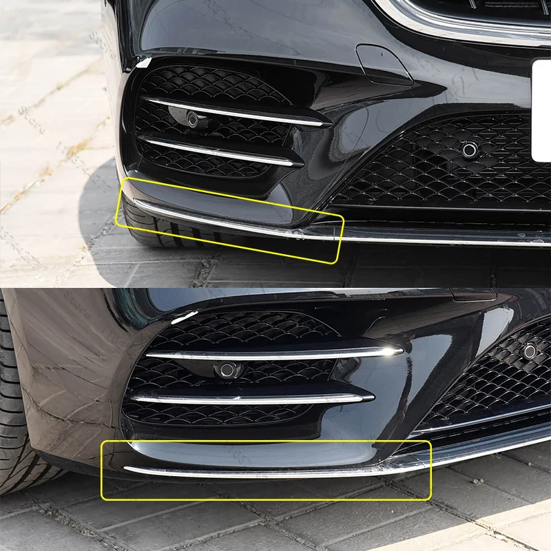For 2018-2020 W222 Mercedes Benz S450 S560 Front Bumper Chrome Molding Trim Strip 2228857600 2228857700 2228857800