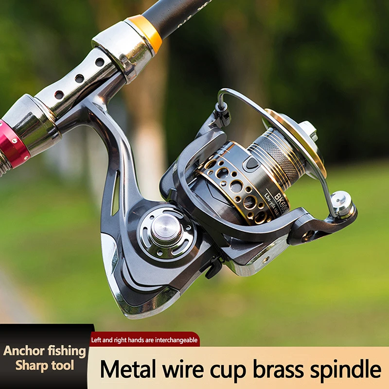 

1Pc Spinning Fishing Reels For Saltwater Freshwater Metal Spool Left/Right Interchangeable Trout Carp Fishing Tackle