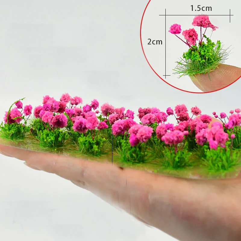 22 قطعة/صندوق محاكاة زهرة العنقودية نموذج أطقم لصنع بناء طاولة الرمل حديقة المشهد المواد Diorama اكسسوارات