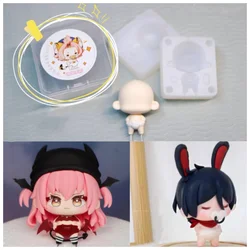 Ultra-light Clay Cute Diaper Doll Silicone Mold DIY Stone Sculpture Clay Q Version Animation Cartoon Character Resin Molds