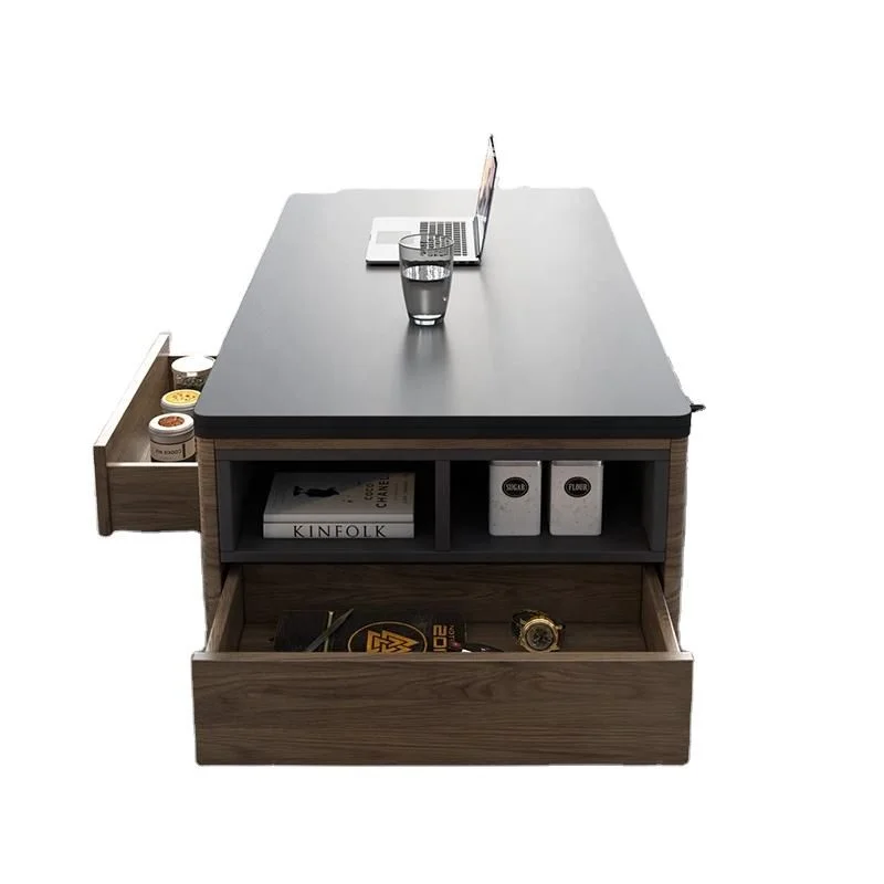 custom.Modern Solid Wood Multifunctional Adjustable Retractable Lift Top Coffee Table Hot Selling Products