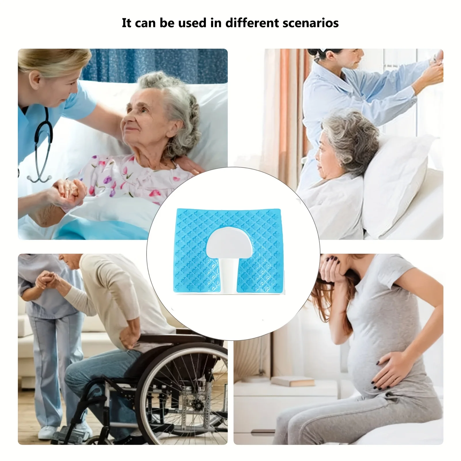 Anti Bedsore Gel Seat Cushion T-Shaped Triangular Slope Gel Cushions for Elderly Seat Cushion Breathable Chair Pad Car