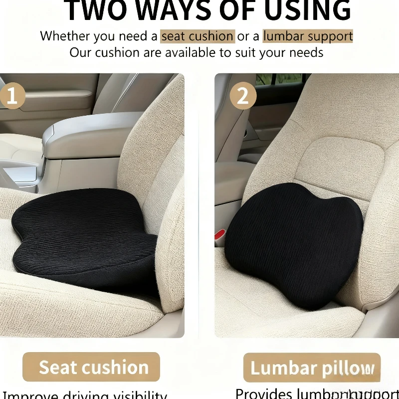 1 pezzo per alleviare la sciatica e l'inconforto durante la parte bassa della schiena durante la guida - 1 cuscino per seggiolino auto in memory foam, regalo di Natale per il Ringraziamento