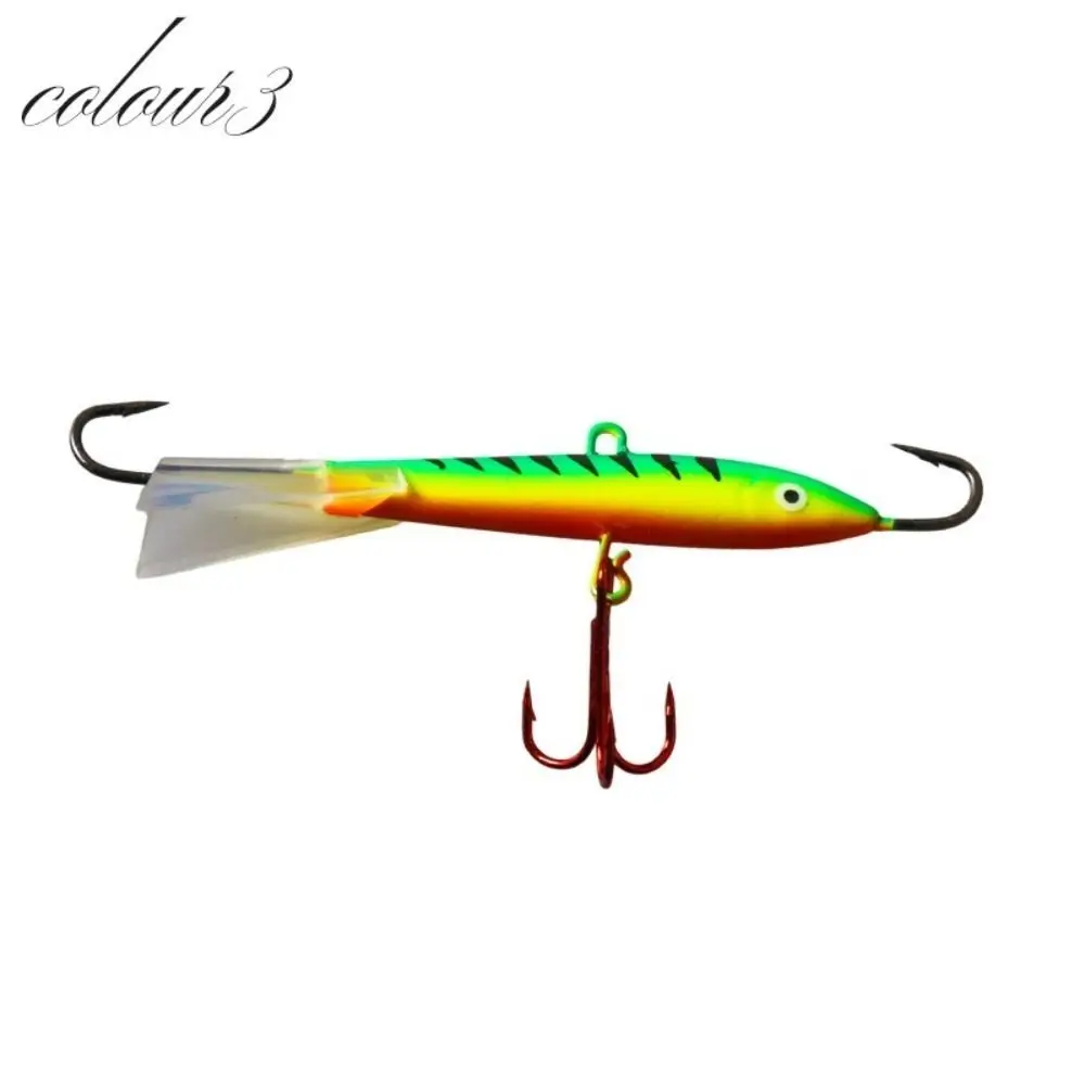 2024 83mm/18g Winter Ice Fishing Lure Artificial AD-Sharp Ice Fishing Lure Diamond Balancer Lead Hard Hook