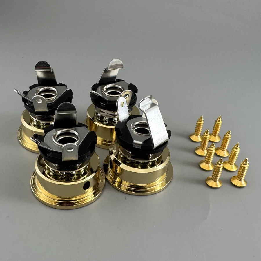 4 Pieces Vintage Guitar Output Jack Gold For Tele Guitar Well