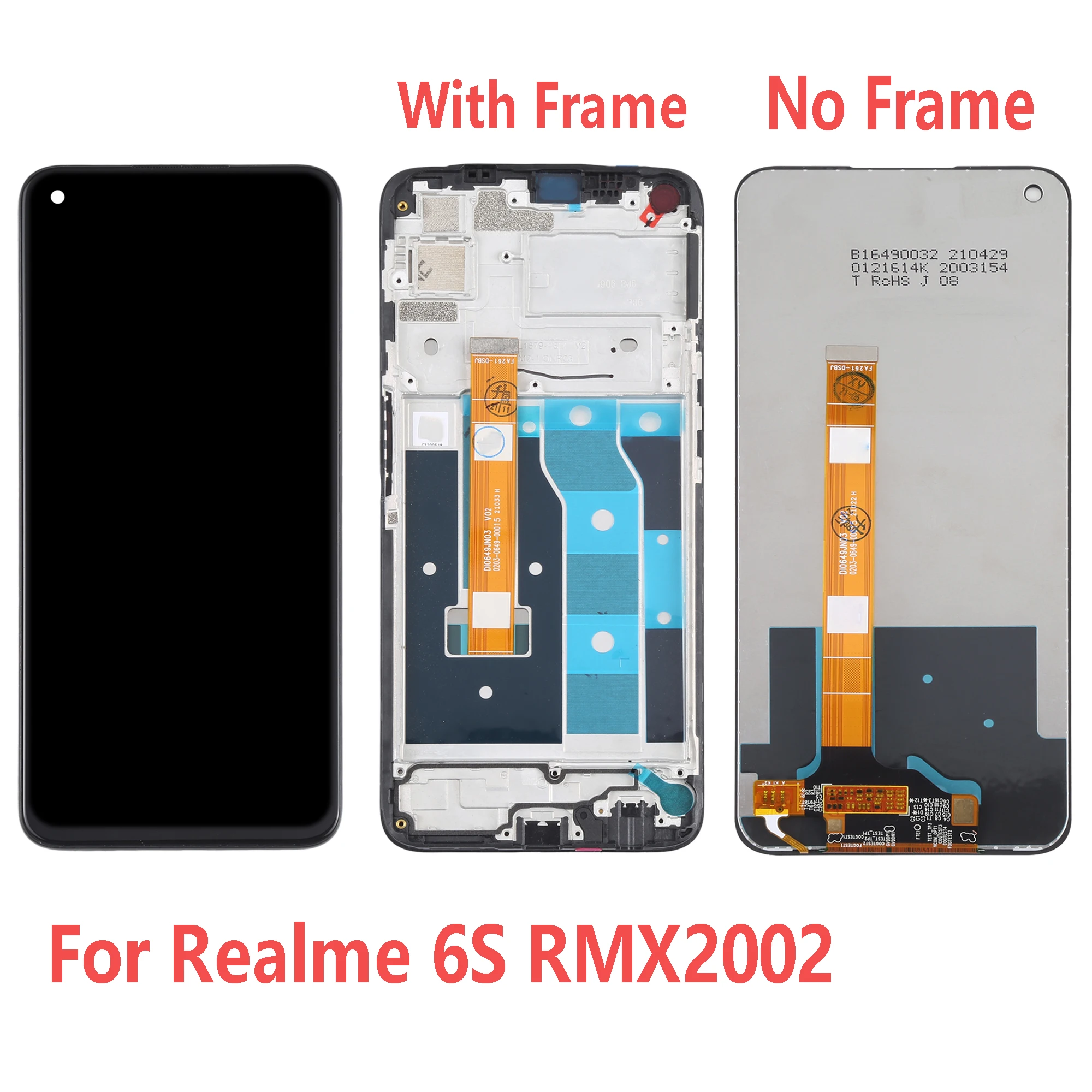 For Realme 6S RMX2002 LCD Display Touch Screen Digitizer Assembly Replacement Parts For Realme 6 RMX2001