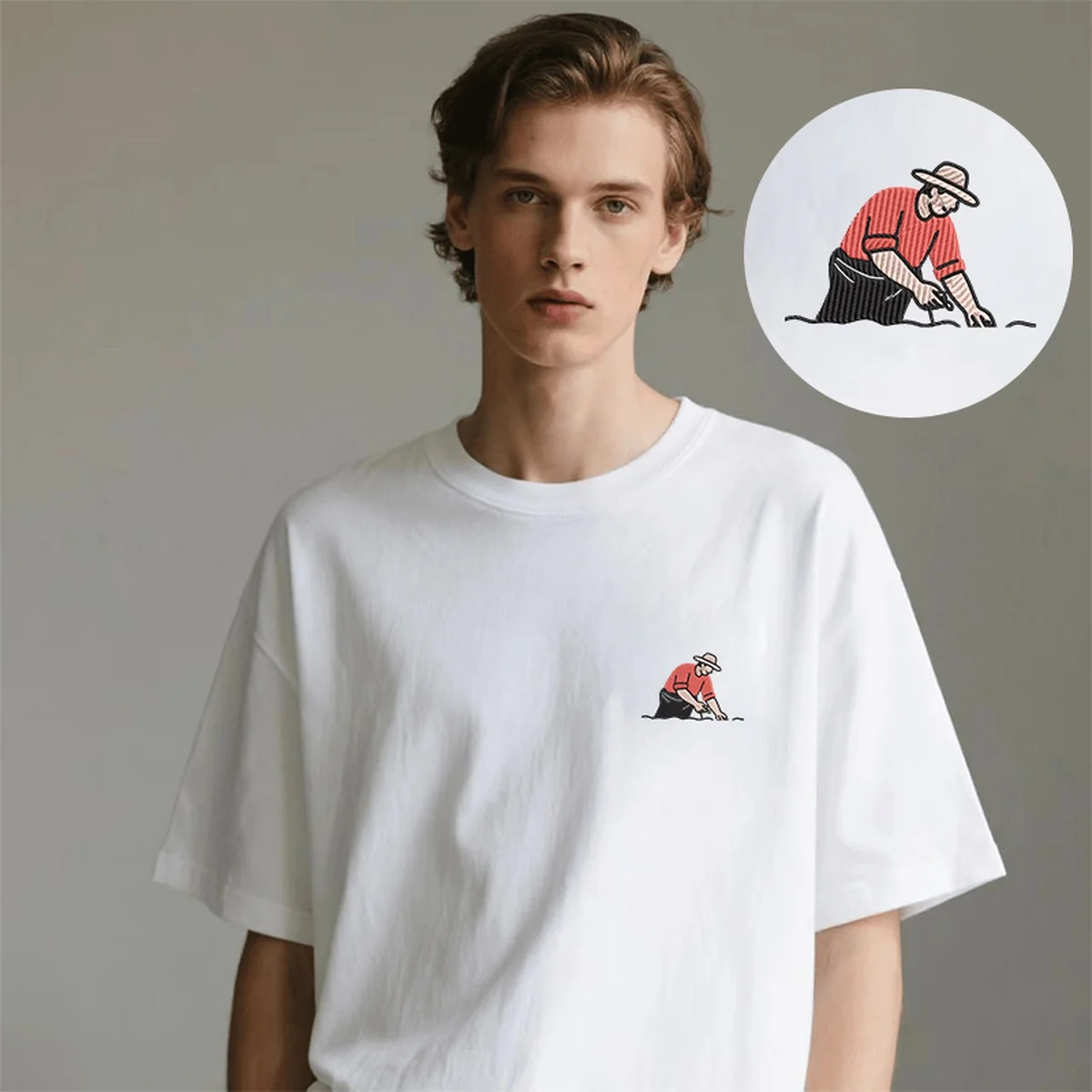 

Civic Caretaker Y2K Men & Women's Embroidered T-Shirts – Respectful Cotton T-Shirt with Soft Embroidery for Casual Outings