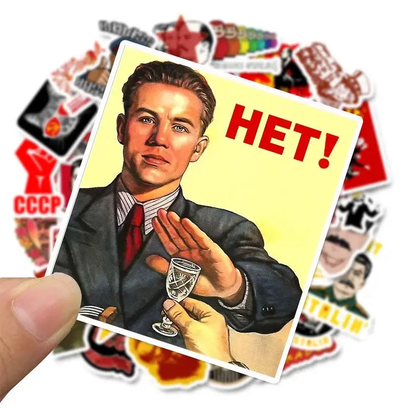 50pcs/Pack Soviet Union Stalin USSR CCCP Graffiti Stickers for Skateboard Motorcycle Luggage Funny  Pegatinas