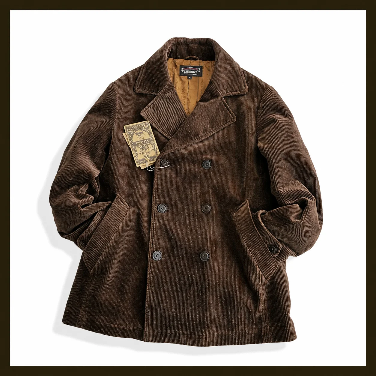 Men's Vintage Corduroy Double  - Double Breasted Blazer ulasan dan harga