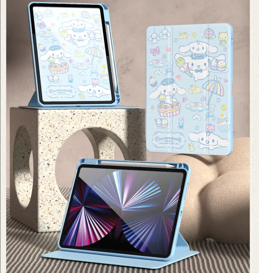 MINISO Cinnamoroll Per iPad Custodia Fonda IPAD air 4 5 10th 11th Gen Tablet Cover ipad A16 11in Pro 4 5 6 Mini 6 7 Custodia protettiva