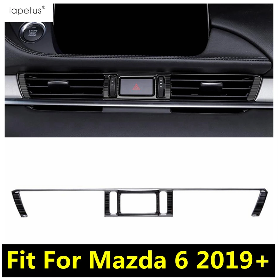 

Car Central Control Middle Air Conditioning AC Outlet Vent Panel Cover Trim For Mazda 6 2019 - 2024 Stainless Steel Accessories