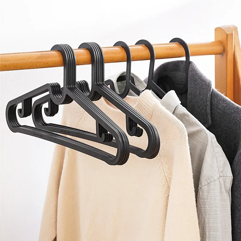 Household Plastic Hangers with Hooks, Space-Saving, Thickened and Reinforced, Non-Marking Pants and Clothes Hanger