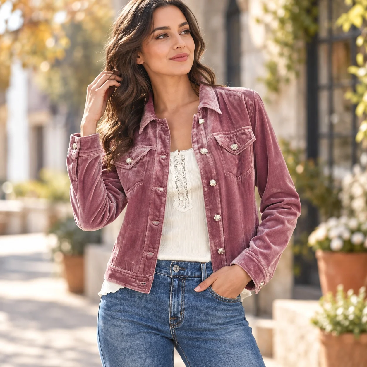 No Hood Patchwork Top Fitted Urban with Regular Sleeve Lapel Collar Short Length Elegant Professional Women Autumn Jacket