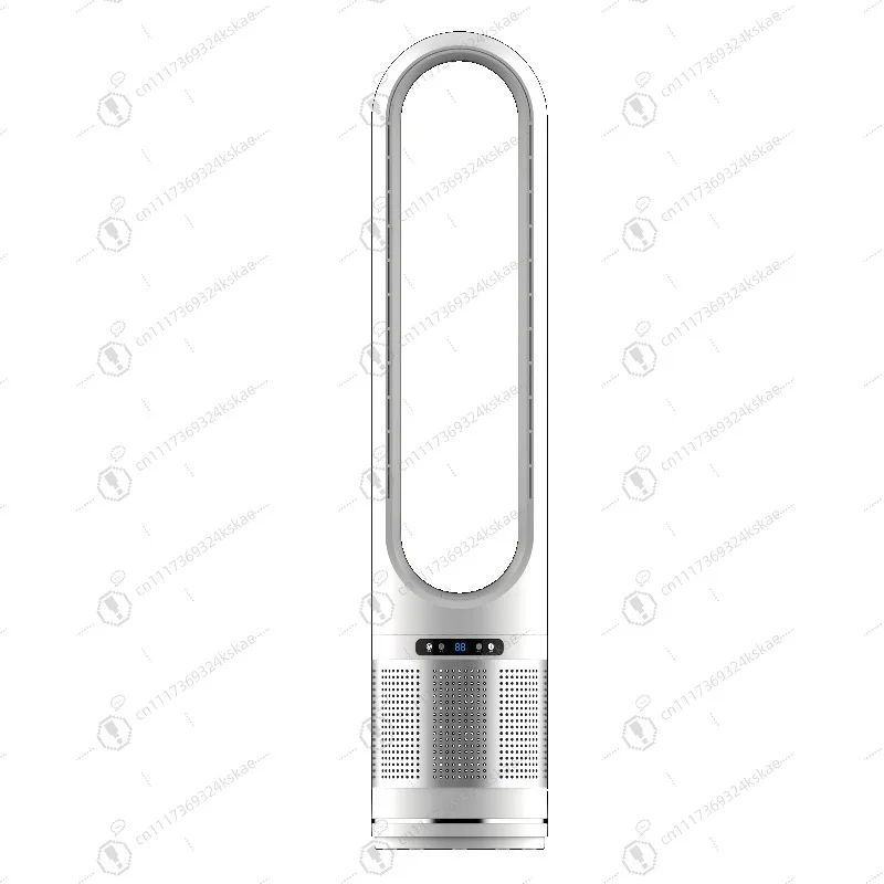 Compact 20W 8‑Speed Bladeless Electric Fan, Smart Air‑Cooling Blower For Modern Home Interior Scenarios