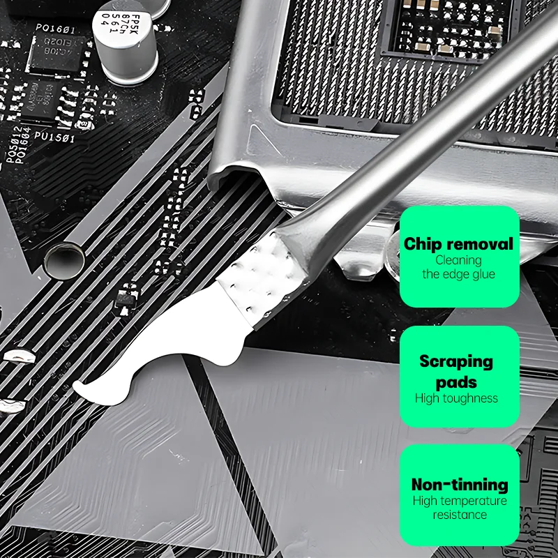 Imagem -05 - Cpu ic Prying Knife Grupo Metal Desmontar Pry Chip Repair Lâmina Fina Bga Manutenção Faca Motherboard Desmontagem Kits Pcs