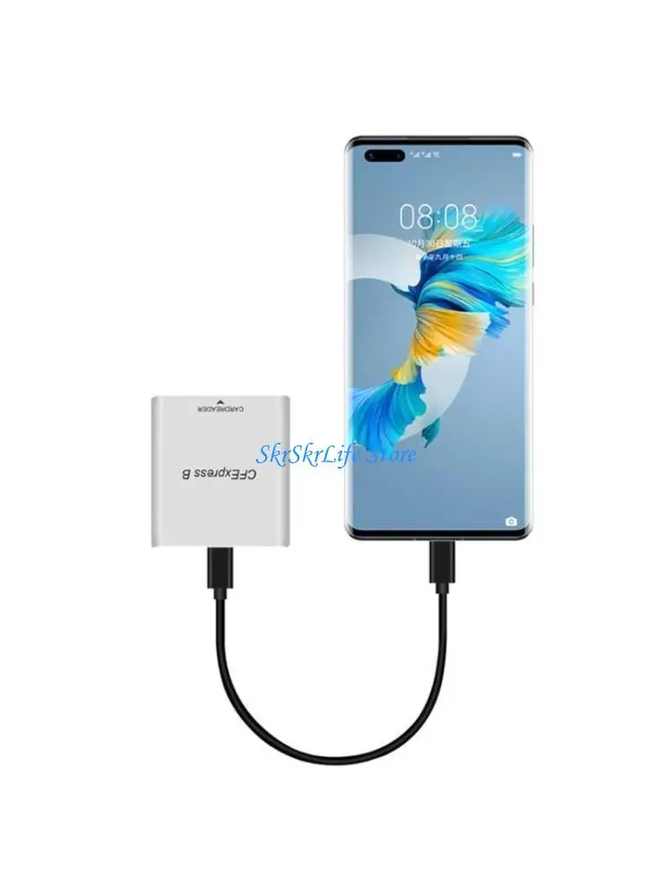 

E65E для SLR CR316 CFEXPRESS Reader Card USB3.1 Gen2 Тип B C Adapter Поддержка карты памяти CFE USB3.0 с кабелем