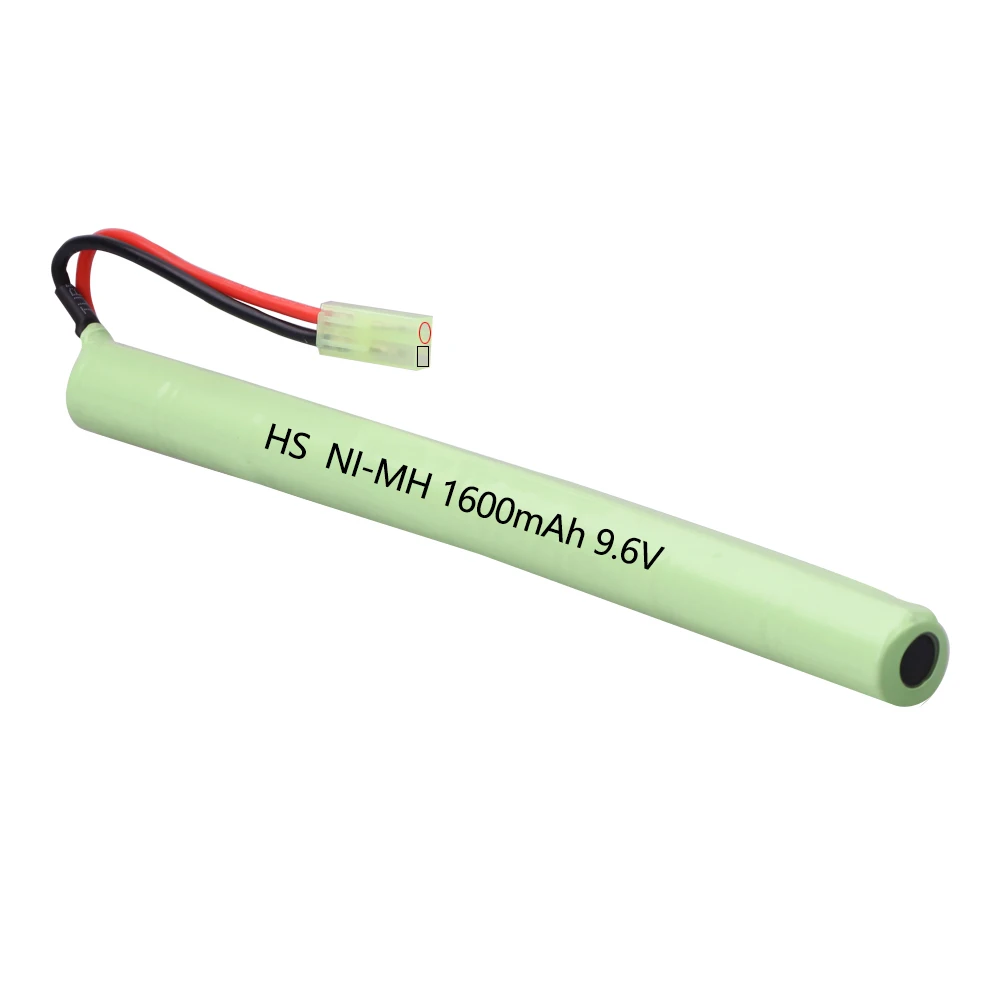 9.6V 1600mAh  2/3A Stick NIMH Battery Airsoft Guns battery with Mini Tamiya Connector for AK47,MP5K,RPK,PKM,G36C,MC51 toys parts