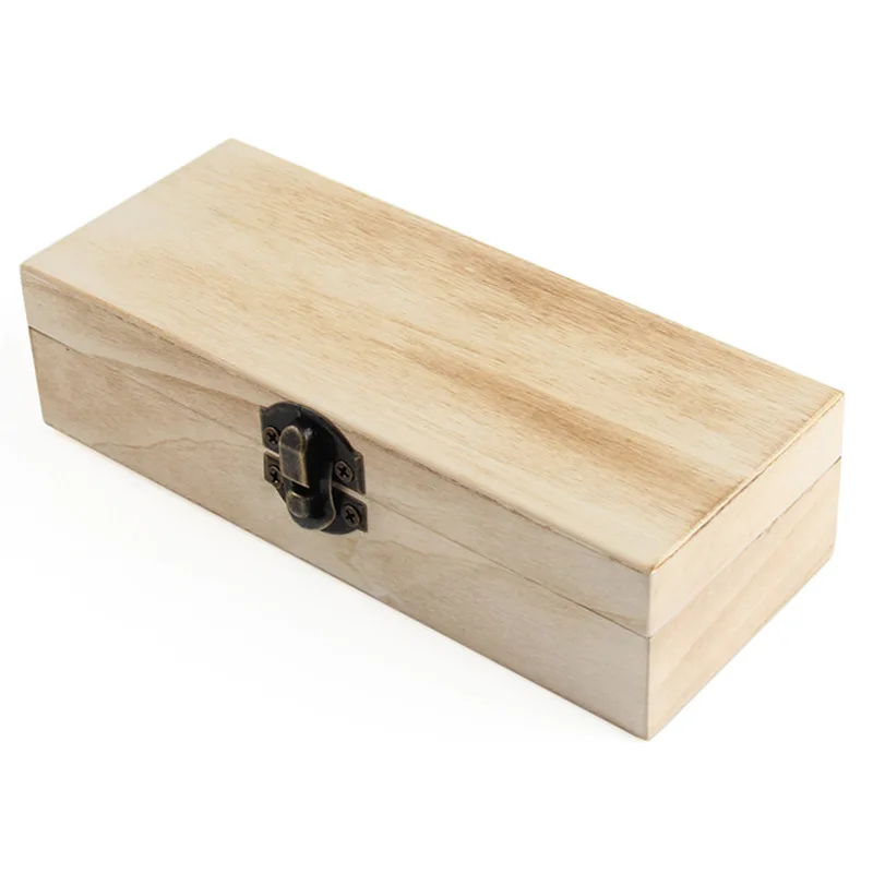 

Evove Bamboo Wood Glasses Box Men Women Sunglasses Cases Metal Spring Flip Small Lock Buckle Handmade Square Wooden Box