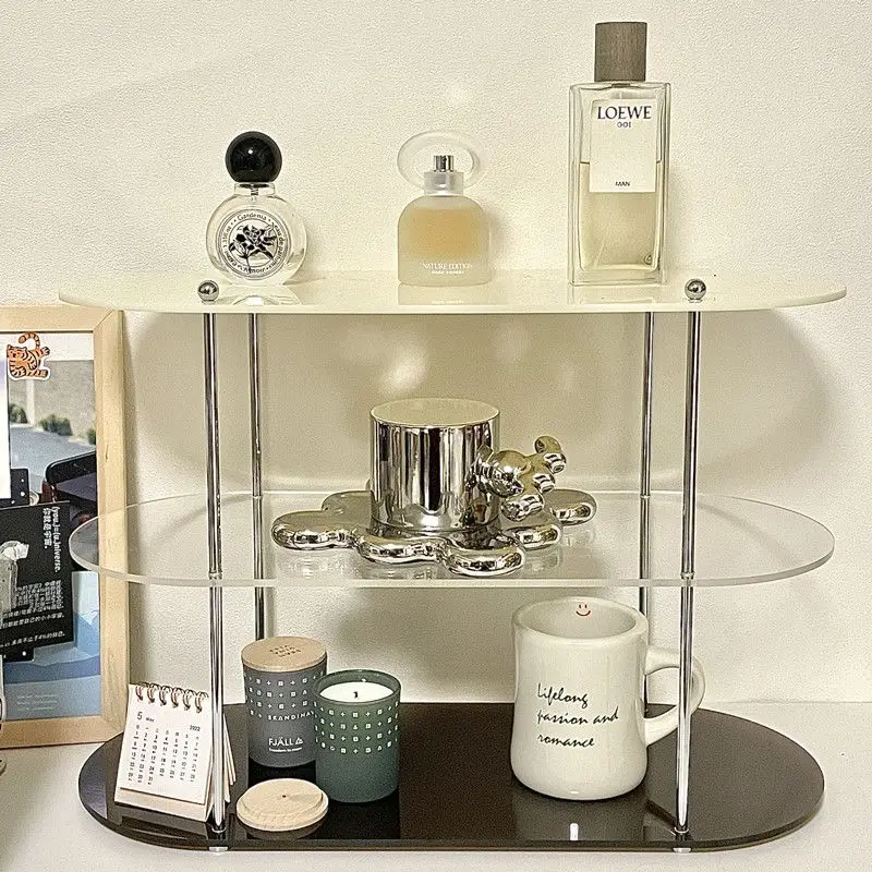 INS Style Storage Rack Acrylic Shelf Bathroom Countertop Cosmetics Display Multi-Layer Coffee Cup Holder Desktop storage decor