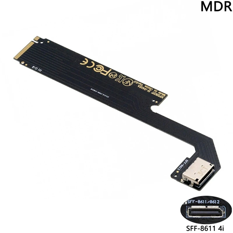 PCI-E 3.0 4.0 M.2 M-Key إلى Oculink SFF-8611 SFF-8612 محول المضيف لـ 2024 Thinkbook 16 + AMD8845 بطاقة الرسومات الخارجية