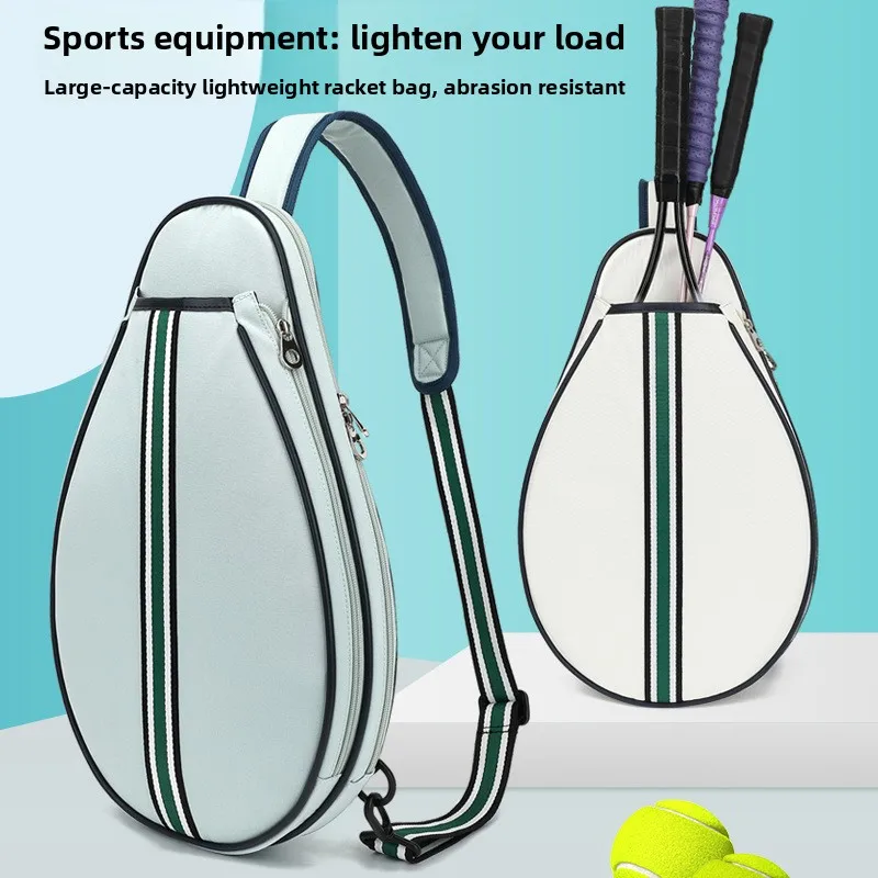 

New Badminton Bag for Outdoor Waterproof Large Capacity Sling Backpack Korean Style Organizer Fits Badminton and Tennis Rackets