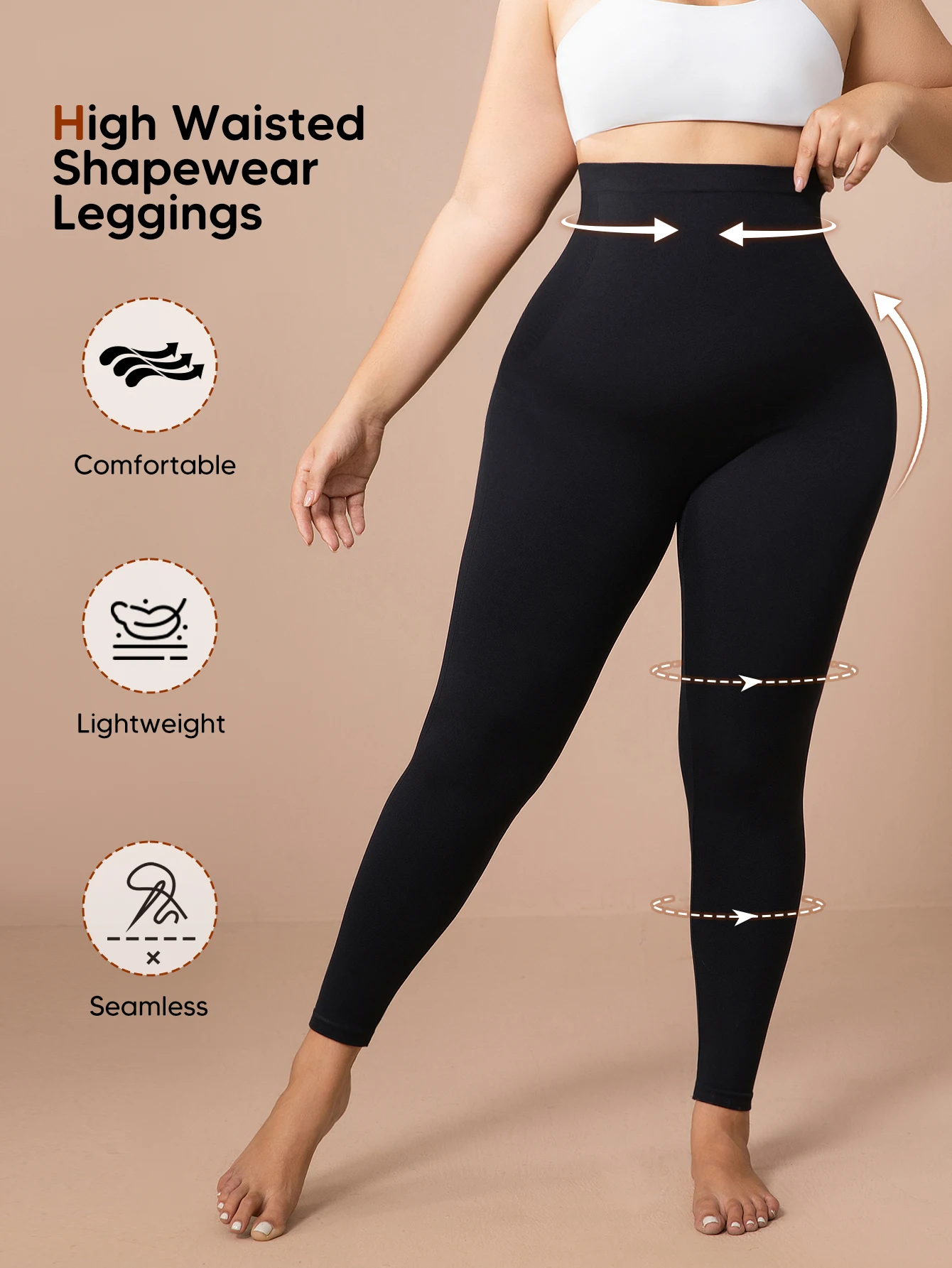 

Леггинсы больших размеров для женщин, корректирующее белье с высокой талией, леггинсы, непрозрачные компрессионные брюки для тренировок