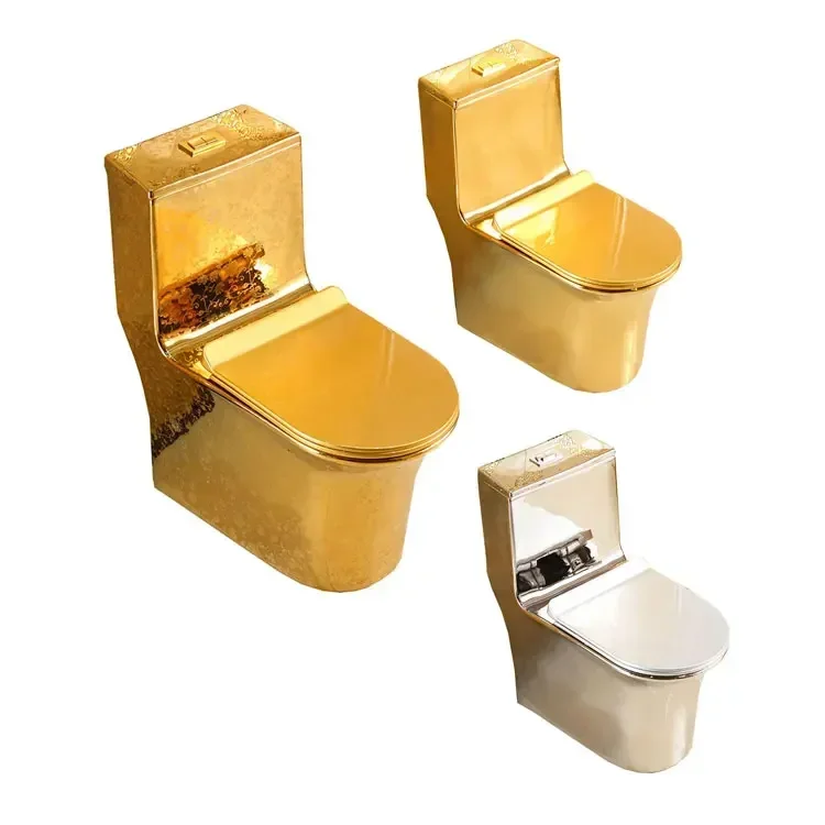 Elegant European design saves water - S-trap gold luxury toilet floor installation water toilet