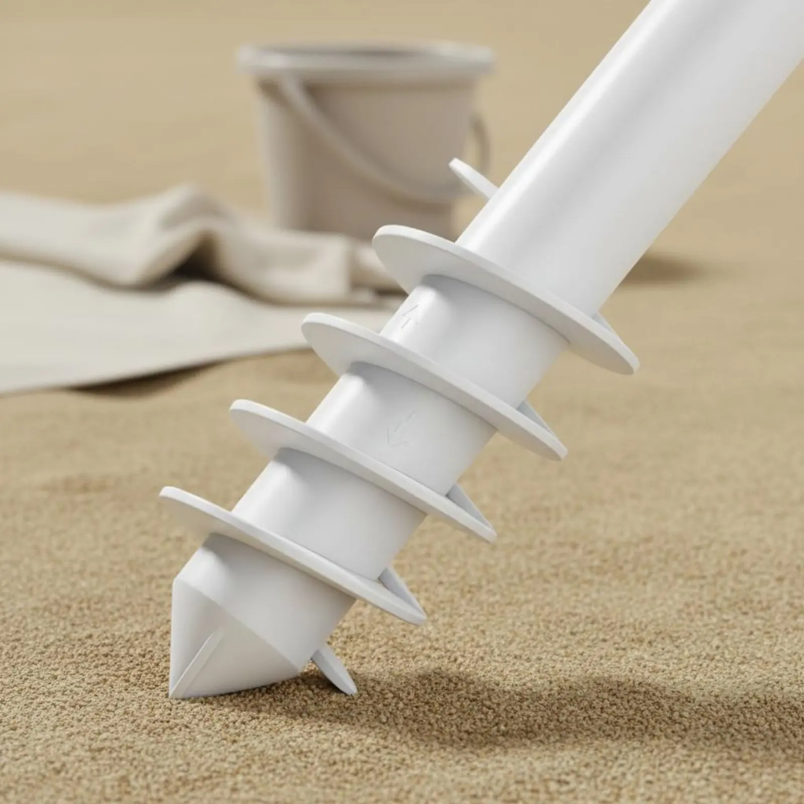 

Spiral Sand Anchor Easy to Install Sand Screw Stake Spiral Ground Stake Stable Hold Outdoor Accessory Portable