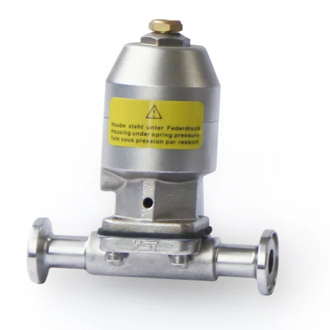 KST210 316L Sanitary Valves Stainless Steel Pneumatic Quick Installation Diaphragm Valve for Food and Pharmacy