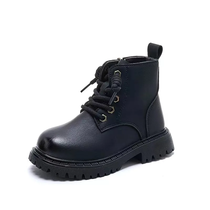 Children Fashion Boots Boys Spring Autumn Girls Shoes Kids Ankle Boot Black Brown British Style Kids Shoes Unisex Boots 3-13T