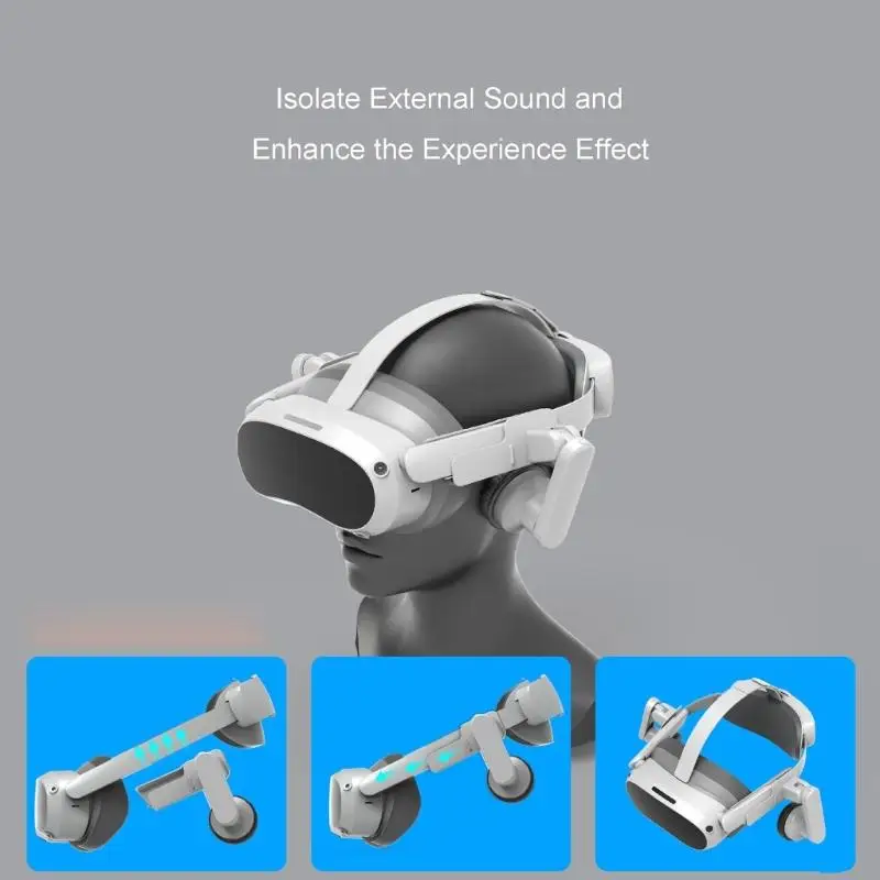 1 Pasang Penutup Telinga Headset VR Pengurang Kebisingan Headphone Penutup Telinga Suara untuk Aksesori Pico 4 /4 Pro VR