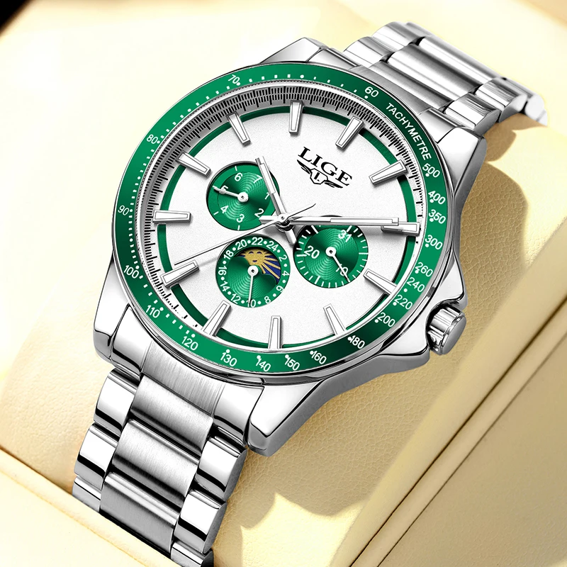 

Новые мужские часы LIGE 2026: роскошные, модные, деловые, кварцевые, спортивные, водонепроницаемые, светящиеся, стальные. Подарок для мужчин и пар.