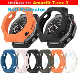 Funda protectora de TPU para Amazfit t-rex 3, cubierta de correa de reloj inteligente, parachoques de silicona suave, Huami Trex3, accesorios de carcasa protectora