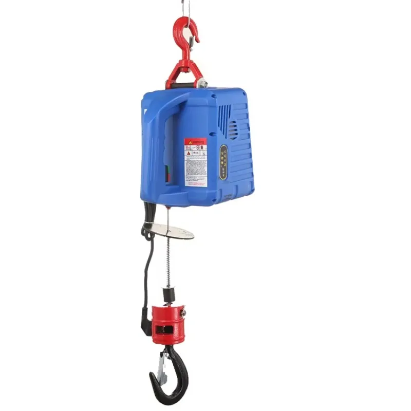 Mini paranco elettrico portatile a catena 110 V/230 V/380 V paranco a trazione in acciaio per hotel piccolo paranco elettrico a fune metallica Nuovo