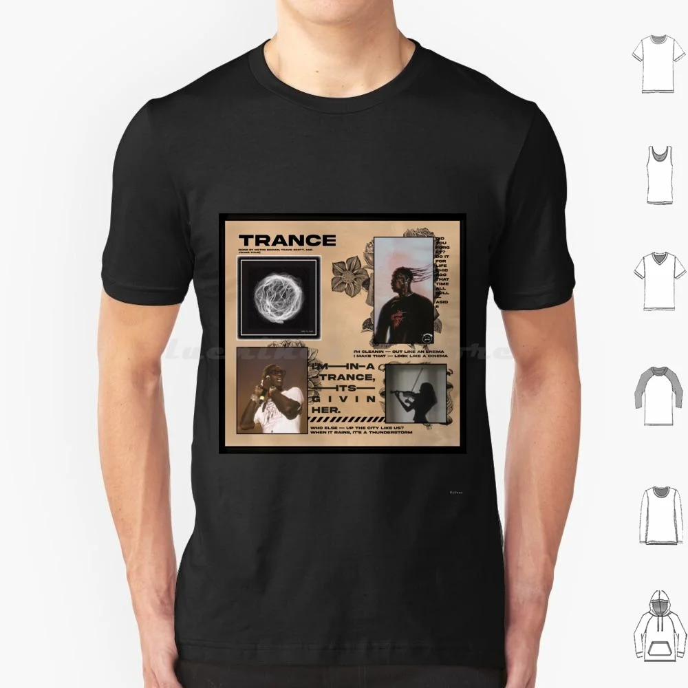 Trance T Shirt 6xl Cotton Cool Tee Travis Travis Cactus Jack Music Rap Hip Hop Travis Rapper Jackboys La Flame Utopia Album