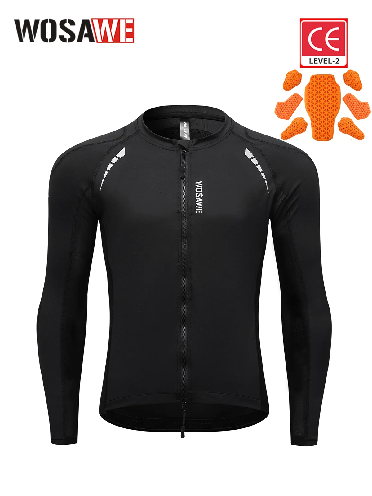 

WOSAWE Men Motocross Jacket Motorcycle Pants CE Body Soft Armor Shirts Reflective Anti-fall Moto Racing Protective Gear Clothing