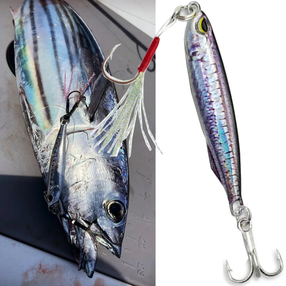 Metal Drag Cast Slim Jig 20-80g Shore Jigging Spoon Fishing Lure Wahoo Mahi  Amberjack Artificial Bait Tackle Lures Fishing - AliExpress 18