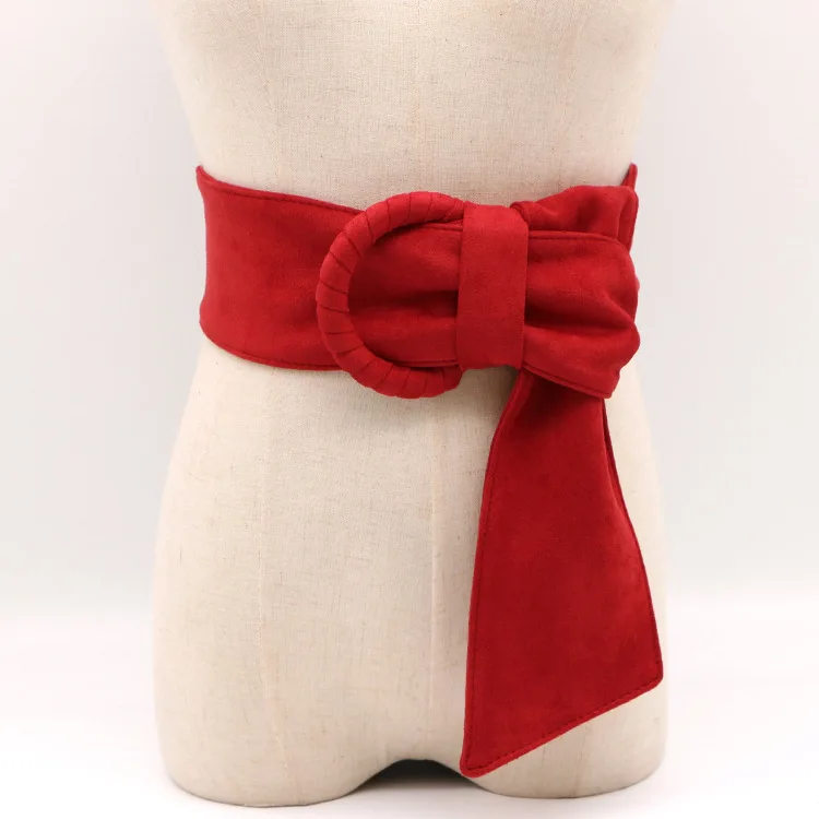 Ceinture en velours pour femmes, sans trou d\'épingle, style élégant, ruban décontracté, large environnement, mode de luxe, haute qualité, robe pour