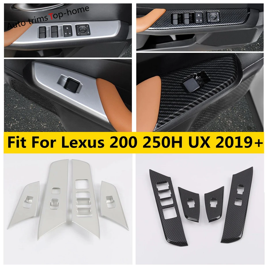 

Armrest Window Lift Glass Button Handle Bowl Decor Frame Cover Kit Trim Matte / Carbon Fiber For Lexus UX 200 250H 2019 - 2024