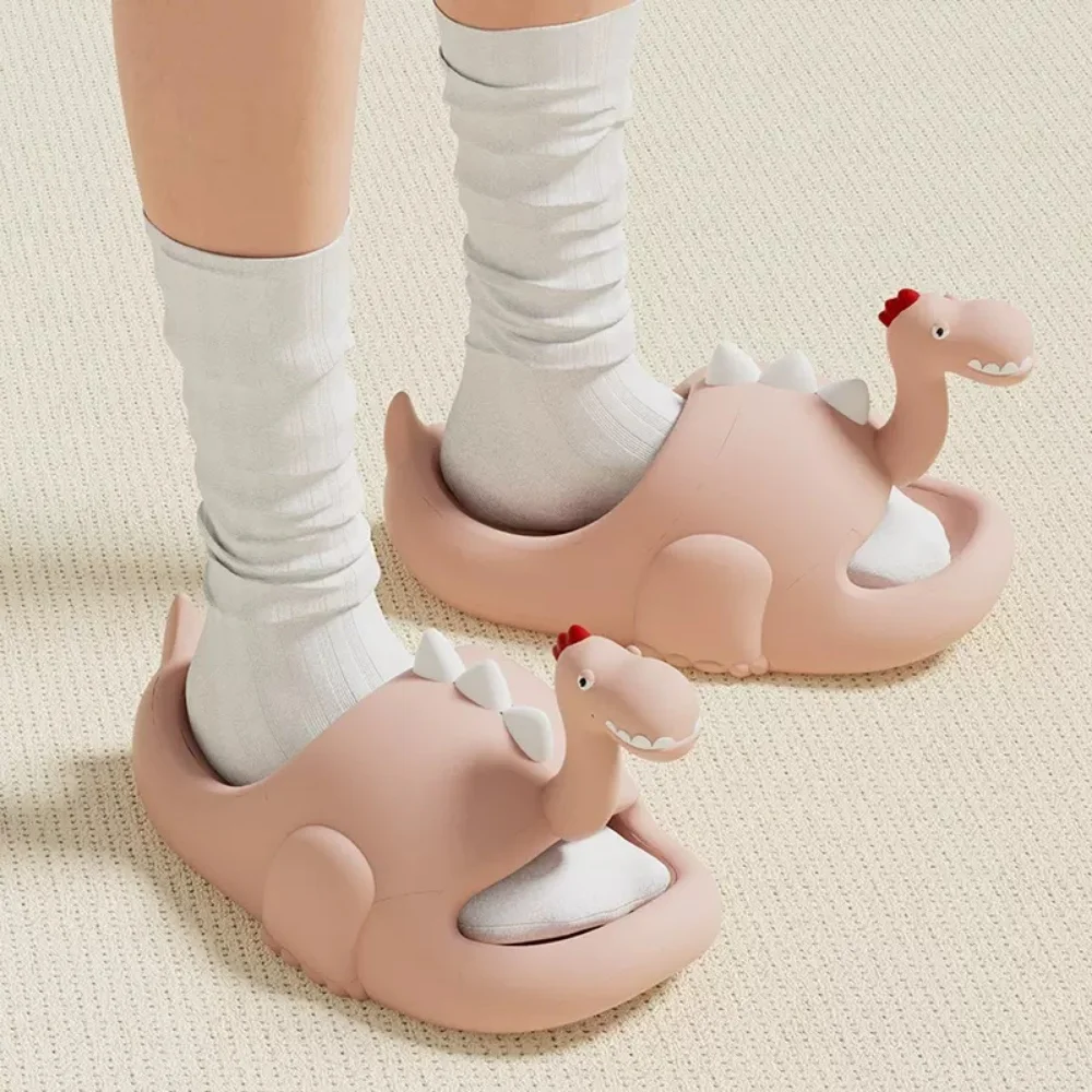 Divertenti pantofole di dinosauro scarpe estive da donna Casual Comfort sandali a pantofola di cartoni animati da donna scivoli per la casa EVA